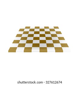 Empty chess board in brown and white design