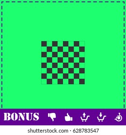 Empty chess board icon flat. Simple vector symbol and bonus icon