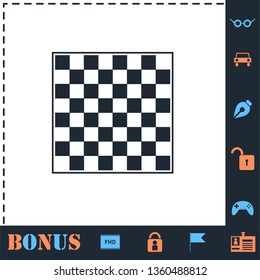 Empty chess board. Perfect icon with bonus simple icons