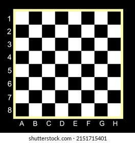 Empty chess board table game vector illustration isolated on background. Intellectual sport game, hobby for smart people. 