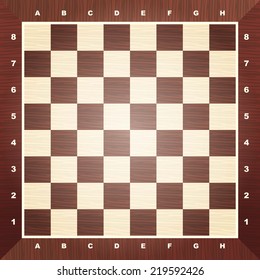 Empty chess board. vector illustration. 10 eps