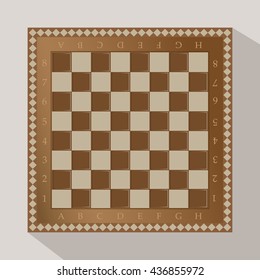 Empty Chess Board - Vector illustration