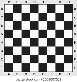 Empty chess board vector on transparent background Black and white chess board.