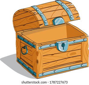 An empty chest on white background.