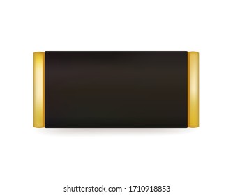 Empty chocolate bar package template, vector wrapper design
