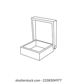 Leere Zigarettenbox-Icon Linie Linie Design-Vorlage, Vektorsymbol, Zeichen, Umriss-Illustration.