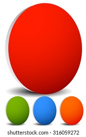 Empty circle icons, buttons. Circles with blank space. Vector circles.