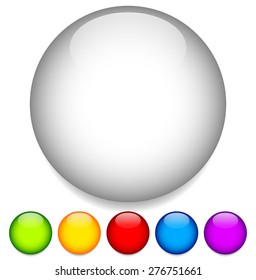 Empty circle shapes with glossy effect in 6 colors.
