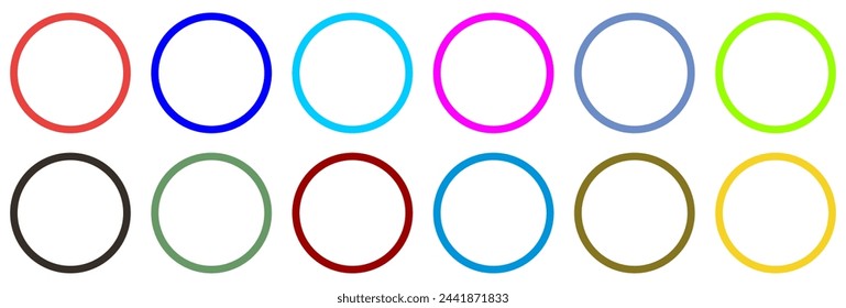 Empty Circle Stickers collection. Circle Banners.