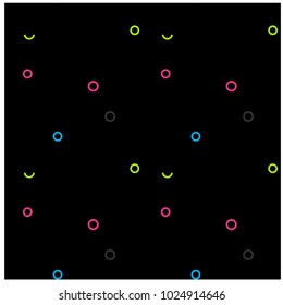 Empty circles seamless pattern. Design for print, fabric, textile. Seamless wallpaper
