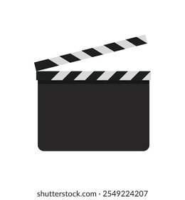 Vazio clapperboard vetor design isolado fundo branco