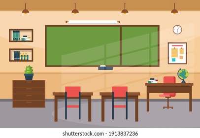 Leere Klasse Räume Unterricht Grundschulklasse Keine Illustration