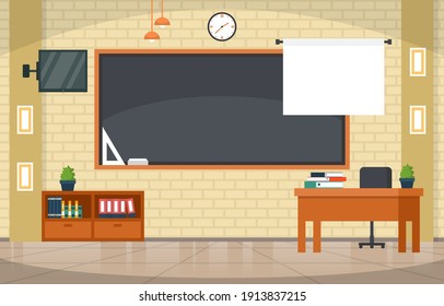 Leere Klasse Räume Unterricht Oberschule niemand Illustration