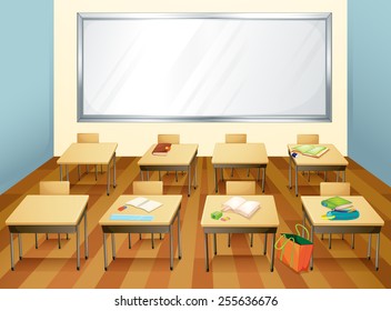 Modern empthy classroom background 366922 Vector Art at Vecteezy