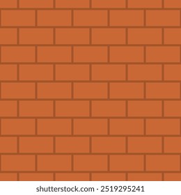 Empty clean brick wall background. Vector seamless repeating pattern and template.