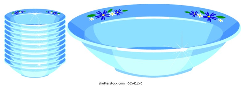 Empty clean dish for soup