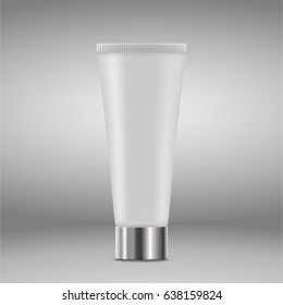 Empty and clean tubes for gel, care cream or essence. blank template of realistic containers for cosmetic products