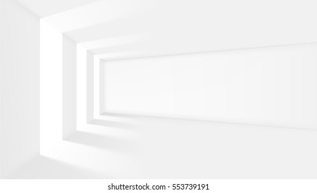 Empty Clear Light Interior Room. EPS10 Vector