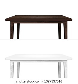Empty Clear Wood Tabletop For Your Product. EPS10 Vector