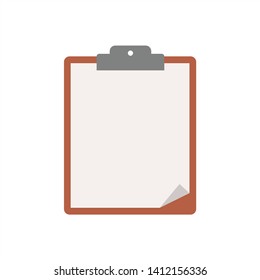 Empty clipboard for mockup. Flat illustration of clipboard for web - Vector

