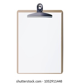 Empty clipboard paper