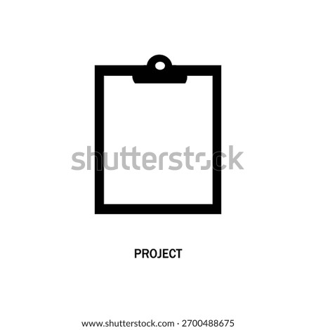 Empty Clipboard Project Report Form Icon Black Outline Vector Illustration
