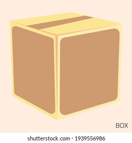 empty closed carton box  vector image 