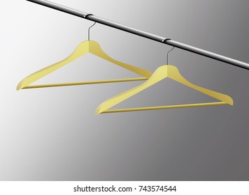 Empty coat hangers