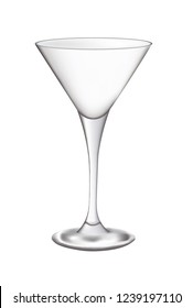 Empty cocktail glass, vector illustration