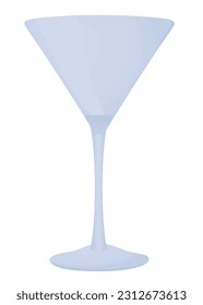 Vidrio de coctel vacío, ilustración vectorial