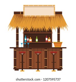 Empty cocktail kiosk
