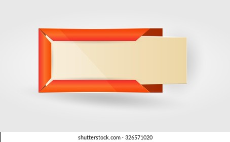 empty color banner on gray gradient background