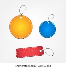 Empty Color stickers with grunge texture for your design