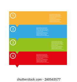 empty color web tags with arrows vector