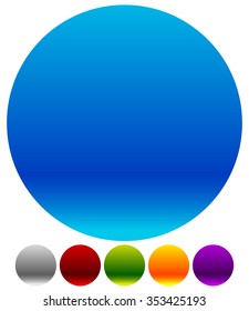 Empty colorful circle shapes, circle elements, vector eps 10.