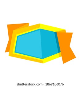 empty colorful paper ribbon vector