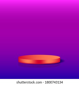 Empty colorful podium design template mockup for interior and presentation product