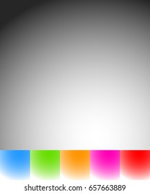 Empty colorful radial gradient backdrops. Background set with copyspace