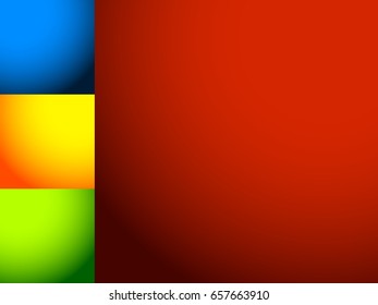 Empty colorful radial gradient backdrops. Background set with copyspace