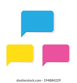 Empty Colorful Speech Bubble Labels