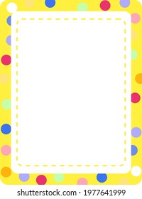 Empty colourful frame banner template illustration