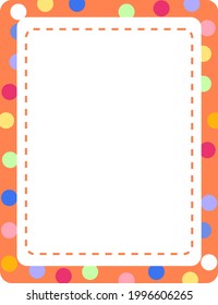 Empty colourful frame banner template illustration