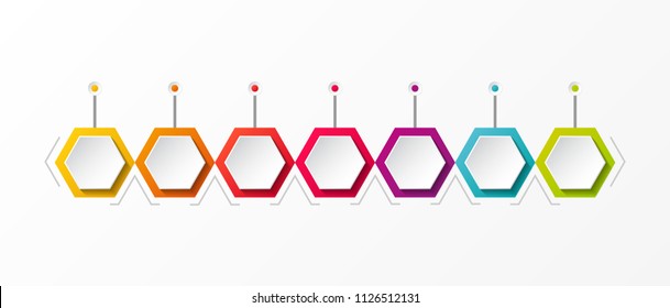 Empty colourful timeline - business infograph template. Vector.