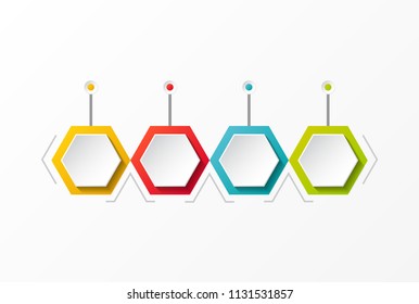 Empty colourful timeline - business infograph template. Vector.