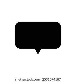 Empty comic black speech bubble template isolated on white background. Vector design.