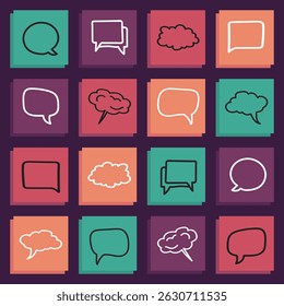 Empty comic bubble icon vector illustration design in retro, vintage, pop art style. For digital education needs and book story elements
