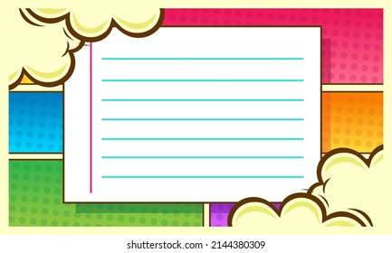empty comic frame background template