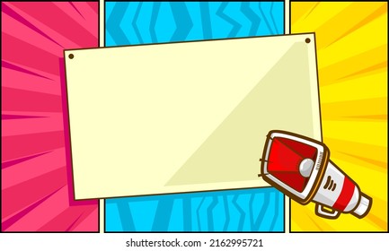 empty comic frame background template