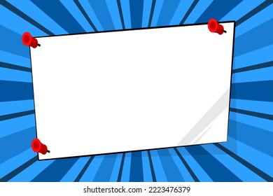 Empty comic frame background template
