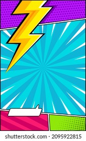 empty comic magazine cover template design
